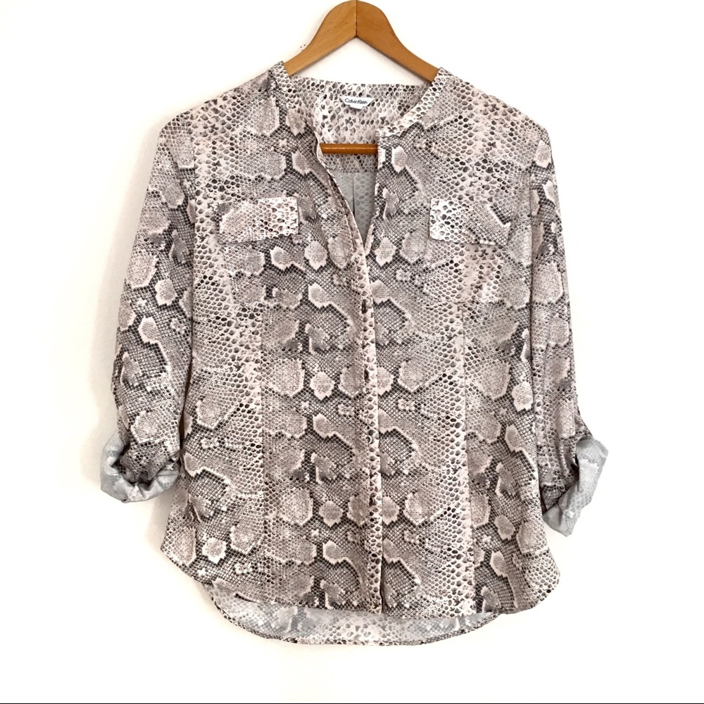 Calvin Klein snakeskin blouse
